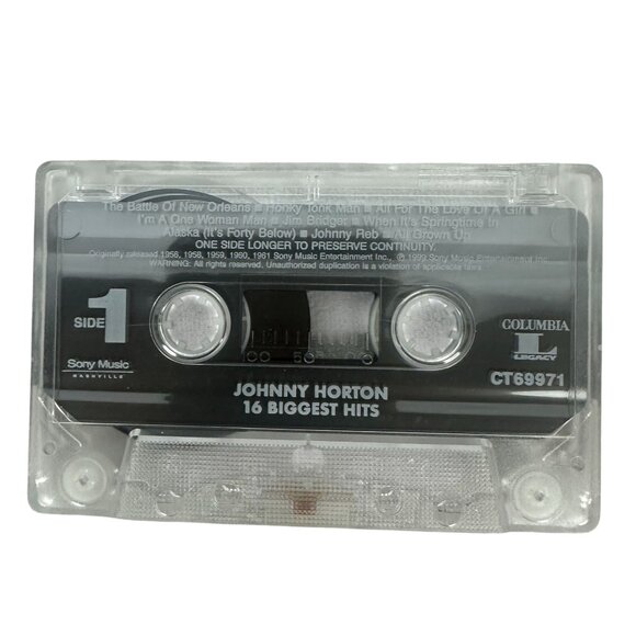 Johnny Horton - 16 Biggest Hits Cassette Tape Country 1999 Sony Legacy - Picture 4 of 11